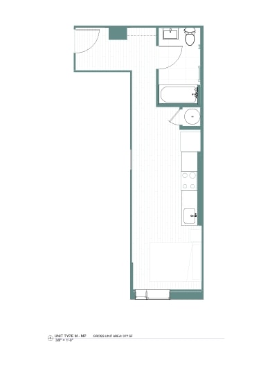 Studio Type M floor plan